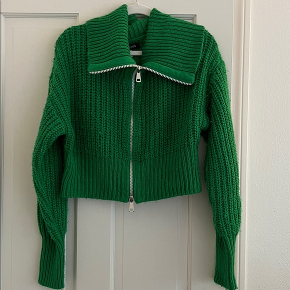 Urban Outfitters Sweaters - Green zip up sweater